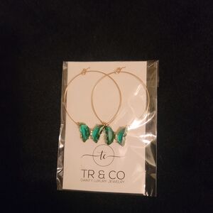 Butterfly gold plated hoop earrings